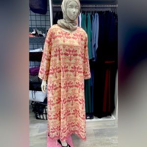 Causal home dress. Comes in pink and blue colors. Handmade dress.